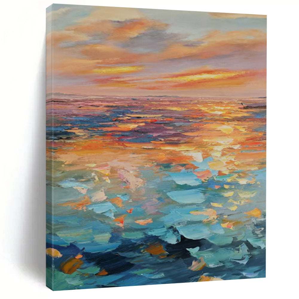 beach evening abstract coastal design 1